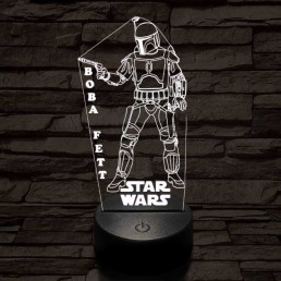 Boba Fett 7 színű led lámpa 