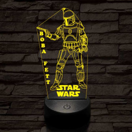 Boba Fett 7 színű led lámpa 