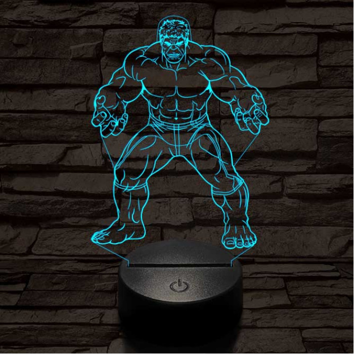 Hulk 3D led lámpa
