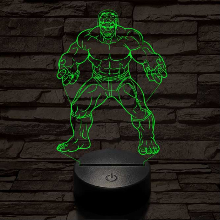 Hulk 3D led lámpa