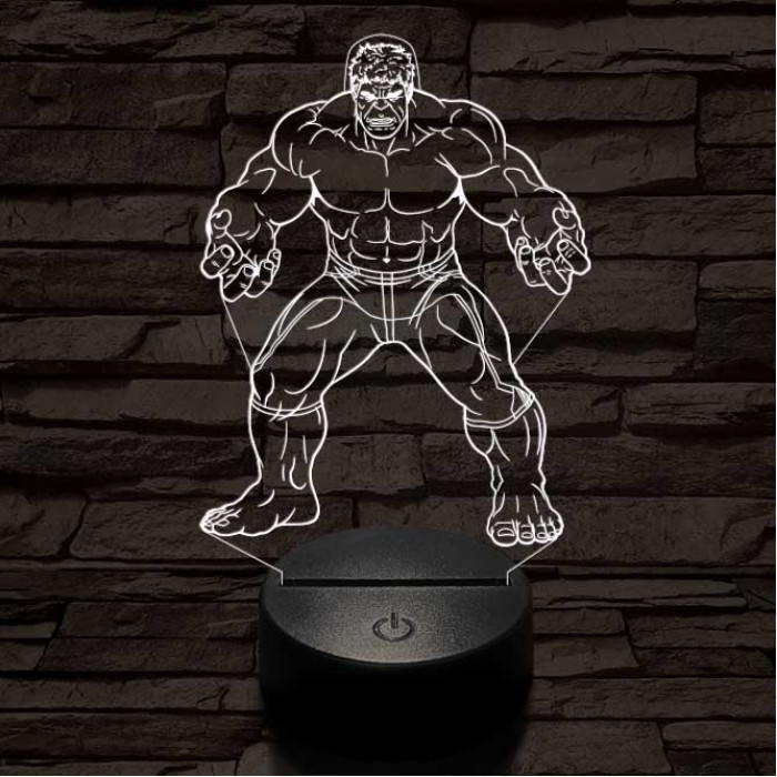 Hulk 3D led lámpa