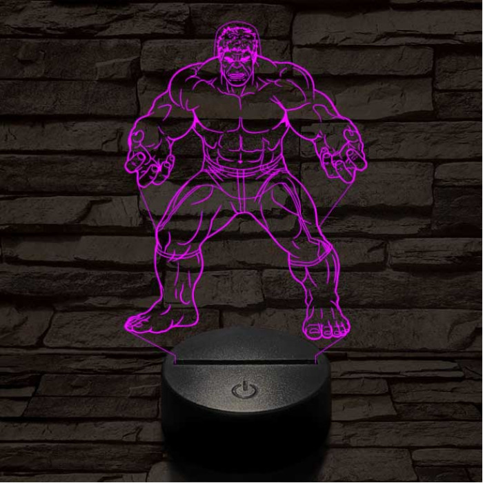 Hulk 3D led lámpa