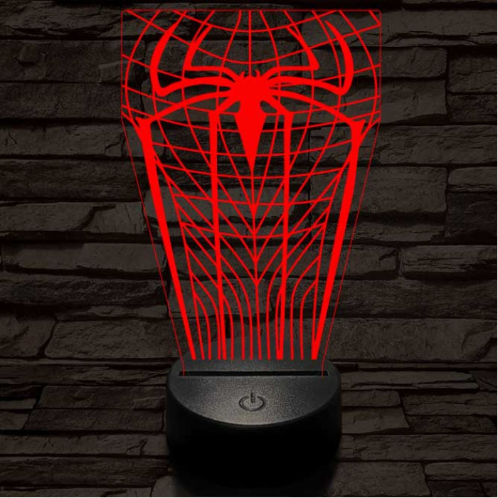 Pókember-szimbólum 3D led lámpa