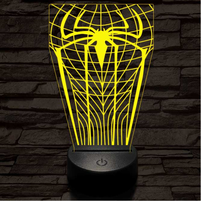 Pókember-szimbólum 3D led lámpa