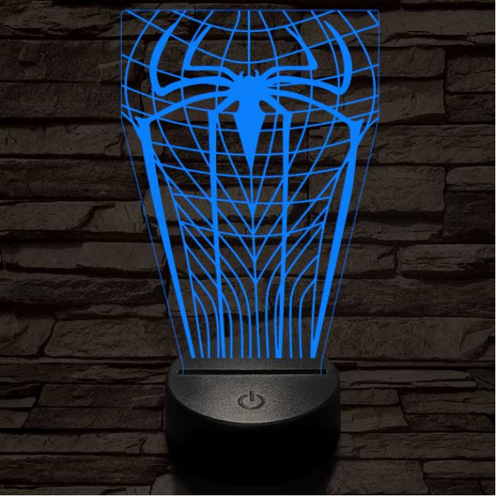 Pókember-szimbólum 3D led lámpa