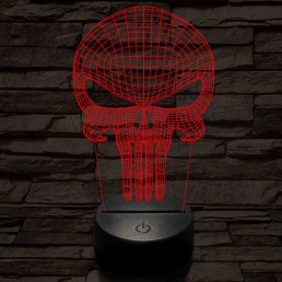 Punisher-szimbólum 3D led lámpa