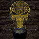 Punisher-szimbólum 3D led lámpa
