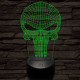 Punisher-szimbólum 3D led lámpa