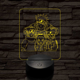 Naruto-csoport 7 színű 3D led lámpa