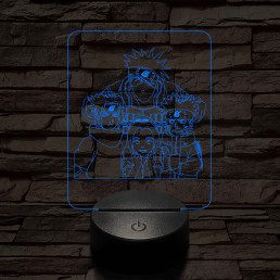 Naruto-csoport 7 színű 3D led lámpa