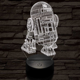 R2D2 7 színű  3D led lámpa