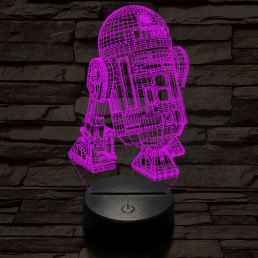 R2D2 7 színű  3D led lámpa