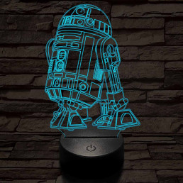 R2D2 a robot 7 színű 3D led lámpa