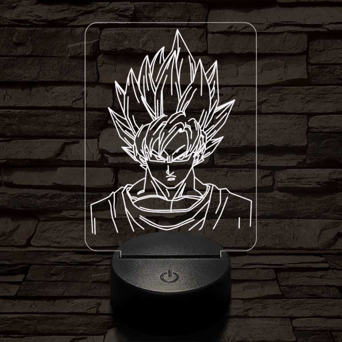 Songoku 7 színű 3D led lámpa