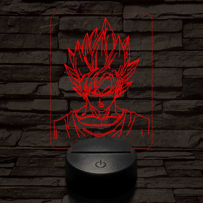 Songoku 7 színű 3D led lámpa