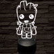 Bosszúállók Groot 7 színű 3D led lámpa