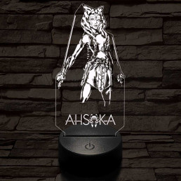 Ahsoka 7 színű  3D led lámpa