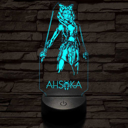 Ahsoka 7 színű  3D led lámpa