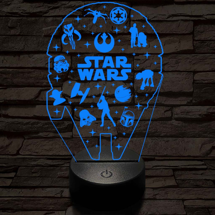 Csillagok háborúja csoport 3D led lámpa