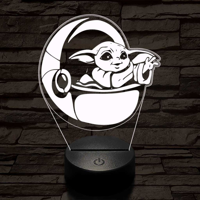 Baba Yoda 3D led lámpa