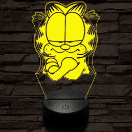 Garfield morcos 7 színű  3D led lámpa