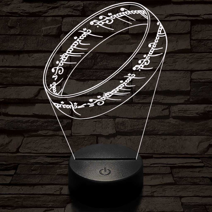 Gyűrű 3D led lámpa