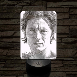 Alain Delon 7 színű  3D led lámpa