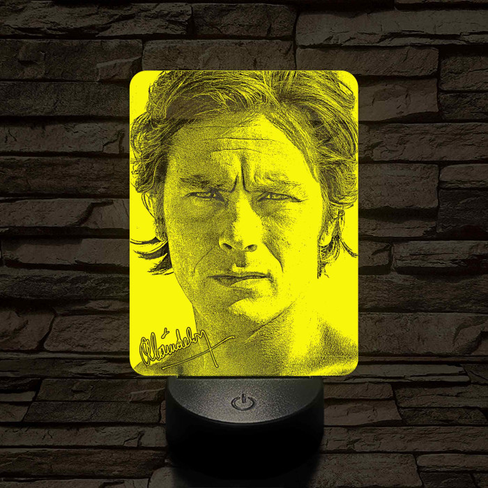 Alain Delon 7 színű  3D led lámpa