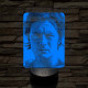 Alain Delon 7 színű  3D led lámpa