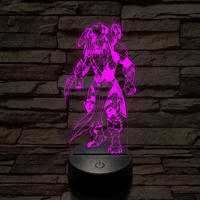 Predator Boss 7 színű  3D led lámpa