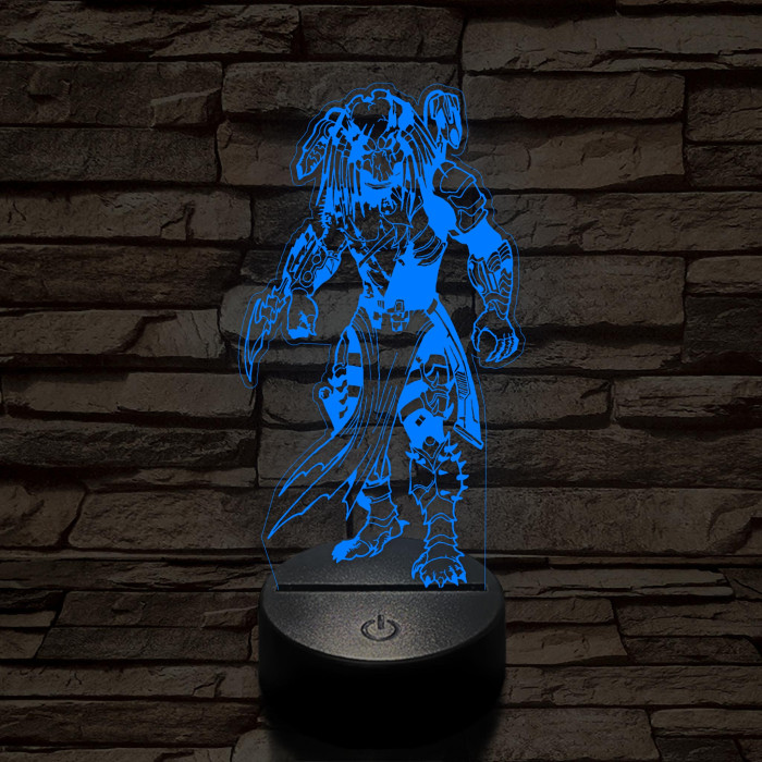 Predator Boss 7 színű  3D led lámpa