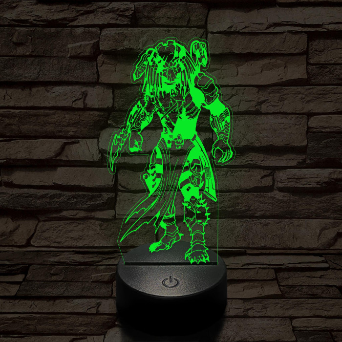 Predator Boss 7 színű  3D led lámpa
