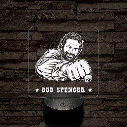 Bud Spencer 7 színű  3D led lámpa