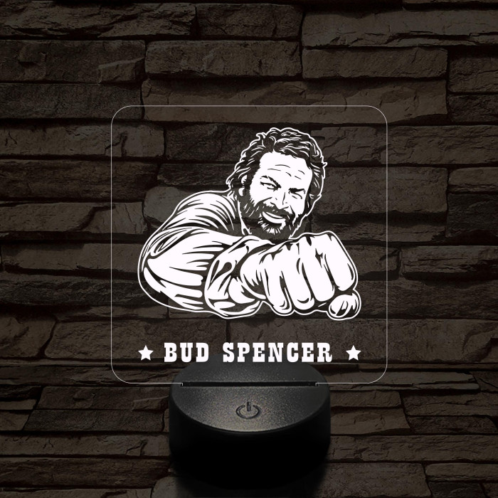 Bud Spencer 7 színű  3D led lámpa