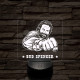 Bud Spencer 7 színű  3D led lámpa