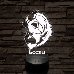 Helluva Boss Loona 7 színű 3D led lámpa