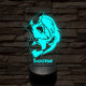 Helluva Boss Loona 7 színű 3D led lámpa