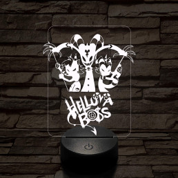 Helluva Boss csapat logó 7 színű 3D led lámpa