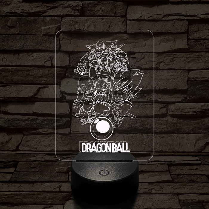 Dragon Ball csapat 7 színű 3D led lámpa