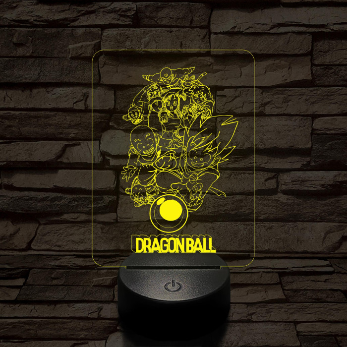 Dragon Ball csapat 7 színű 3D led lámpa