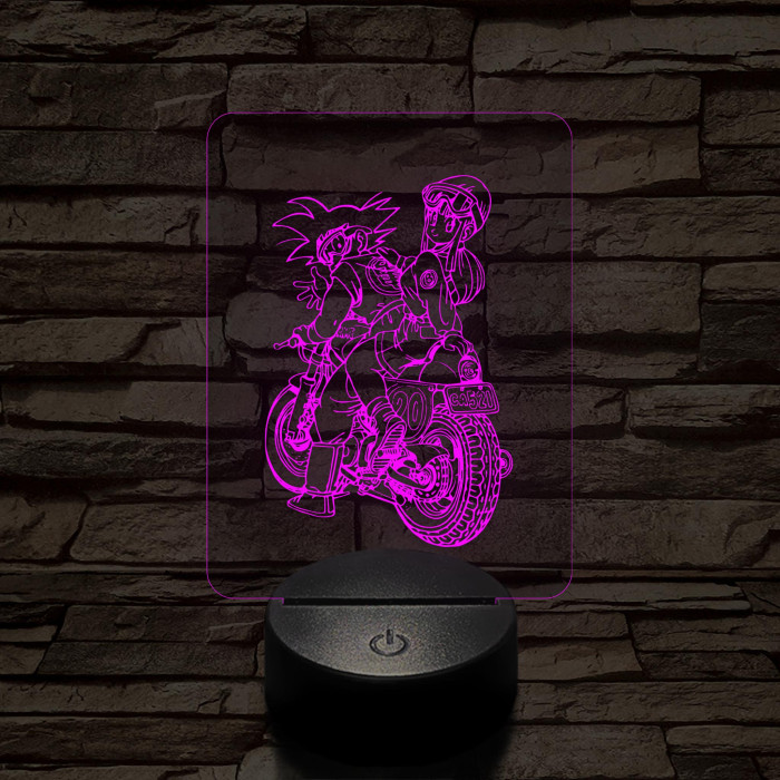 Songoku motoron 7 színű 3D led lámpa