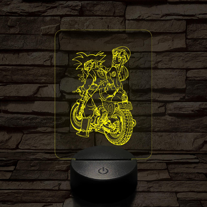 Songoku motoron 7 színű 3D led lámpa