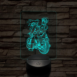 Songoku motoron 7 színű 3D led lámpa