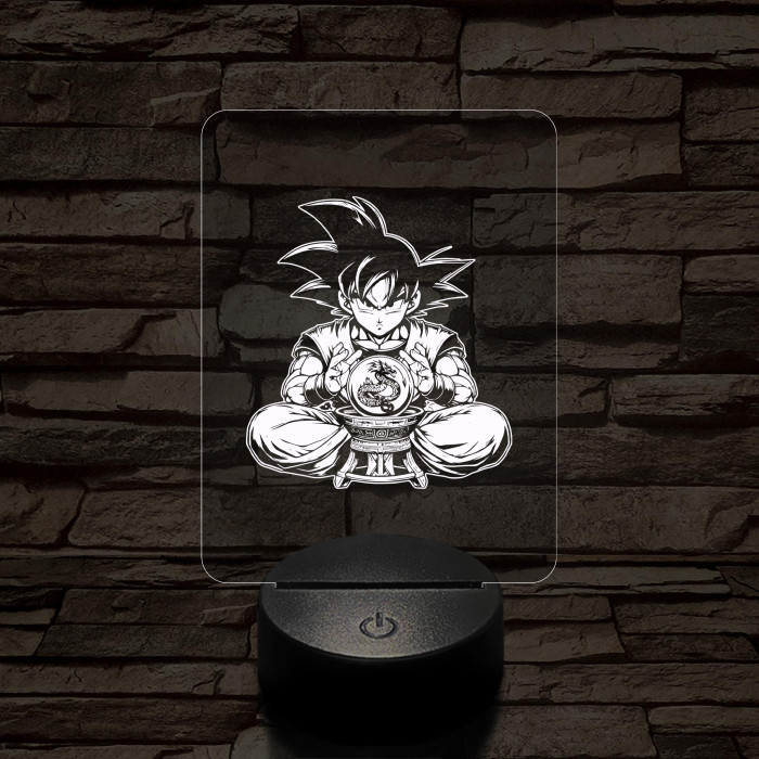 Songoku kívánság 7 színű 3D led lámpa