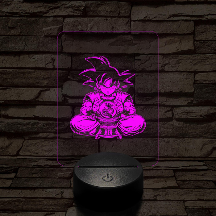 Songoku kívánság 7 színű 3D led lámpa