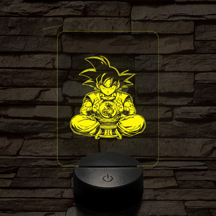 Songoku kívánság 7 színű 3D led lámpa