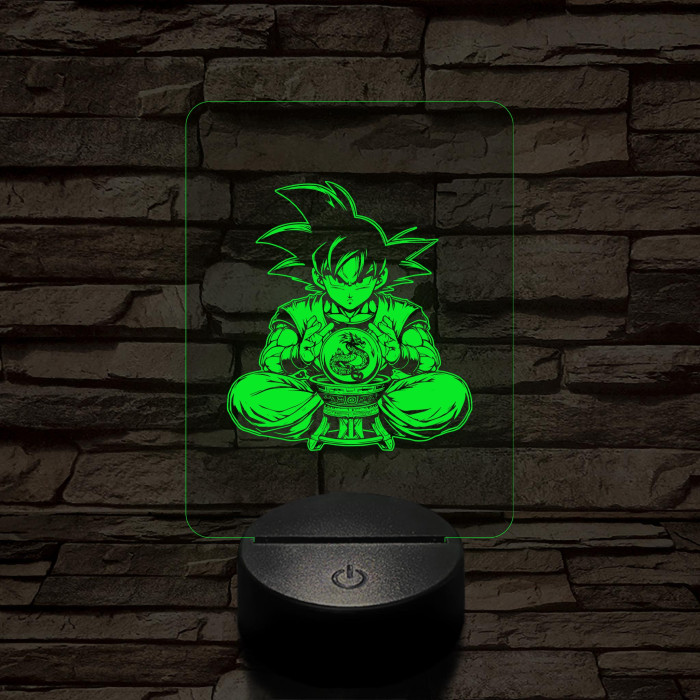 Songoku kívánság 7 színű 3D led lámpa