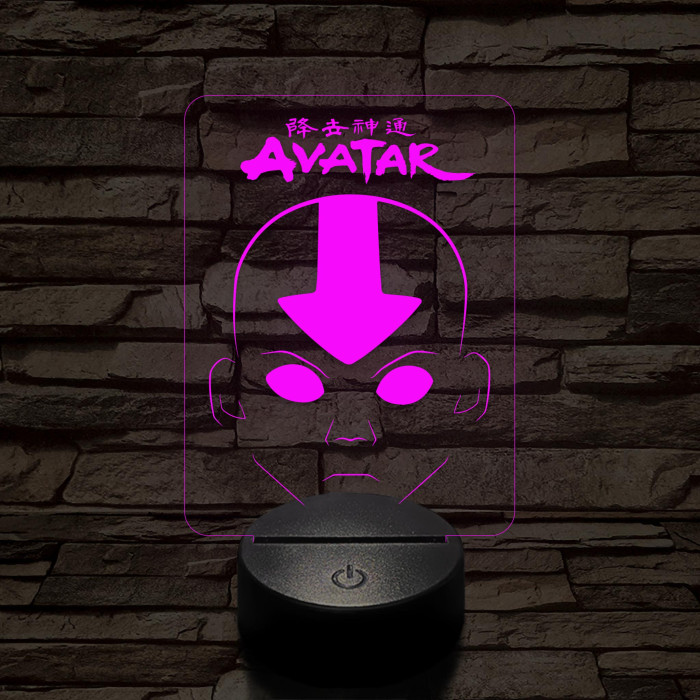 Avatar, Aang fej 7 színű 3D led lámpa