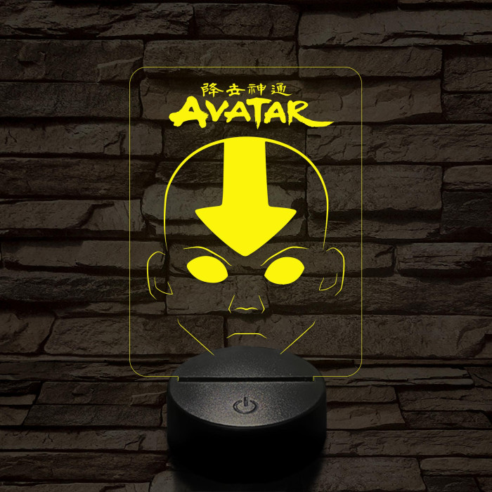 Avatar, Aang fej 7 színű 3D led lámpa