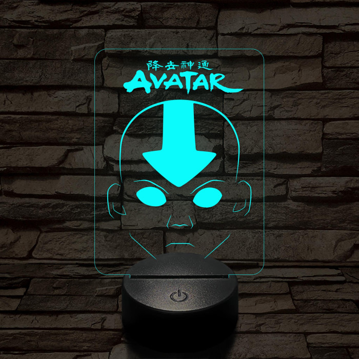 Avatar, Aang fej 7 színű 3D led lámpa